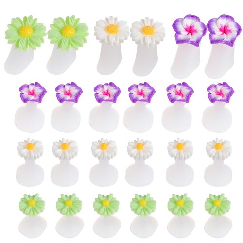 Flower Silicone Toe Separators for Women, Pedicure Toe Spacers Nail Separators for Comfortable Manicure and Nail Polish Application Reusable Dividers for Home and Salon Use