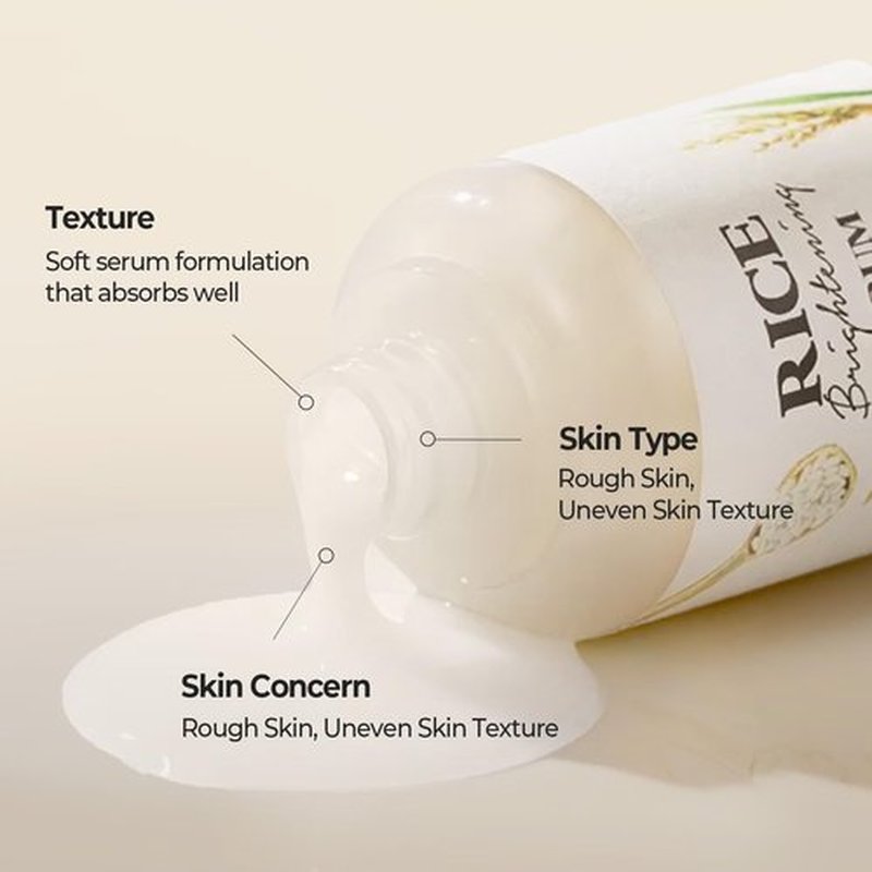 SKINFOOD Rice Serum, 48 Hours Fermented Rice Water Skincare Korean Serum for Face, Korean Rice Skincare for Natural Glow Glass Skin, Pore Minimizer, Rice Water Bright, 55ml/1.86fl.oz.