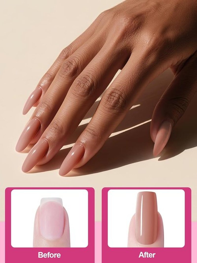EBANKU Acrylic Nail Powder - Rosy Colors, 120g | Professional Long-Lasting Formula, No Lamp Needed