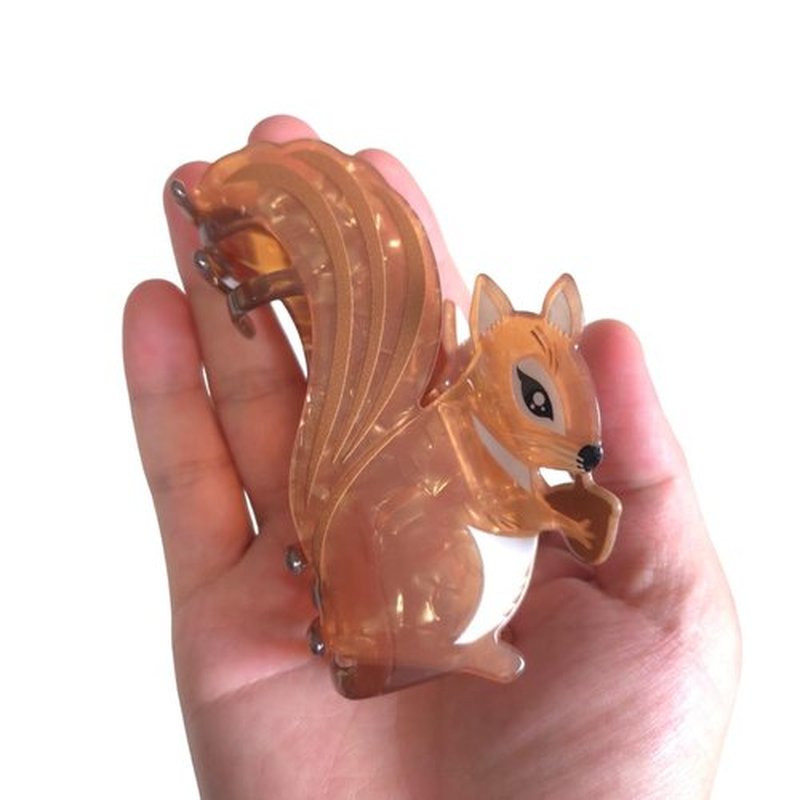 Novelty Squirrel Hair Clip,Acrylic Claw Clips,Hair Clips for Women