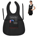 Barber Apron, Multi-Functional Apron Cape, Featuring Multiple Pockets for Organizing Hairdressing Supplies (23.5 x 24 Inch)