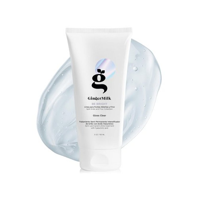 Ginger Milk Hair Gloss Clear Shine and Color-Enhancing Treatment with Hyaluronic Acid, Semi-Permanent Color for Dull & Dry Hair Sulfate Free | BE BRIGHT 5 Fl Oz | 150 ml