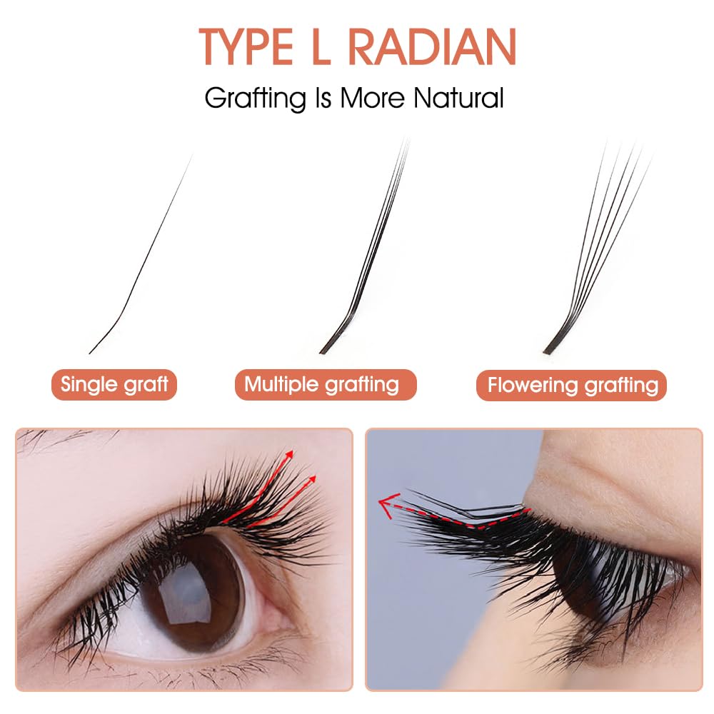 NATUHANA Classic Volume Lash Extensions 0.07 L Curl 8-15mm Mix Tray Black