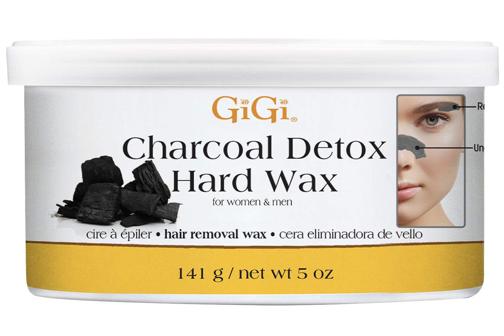 GiGi Charcoal Detox Hard Wax for Hair Removal, Face & Body, 5 oz