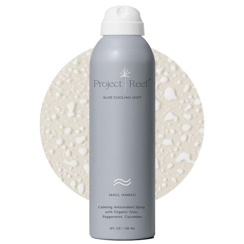 Project Reef Non-Aerosol Aloe Cooling Mist – Vegan, Ocean Friendly & Hydrating After-Sun Spray with Organic Aloe Vera, Peppermint & Cucumber – Natural Sunburn Relief & Daily Skin Refreshment, 5 fl oz