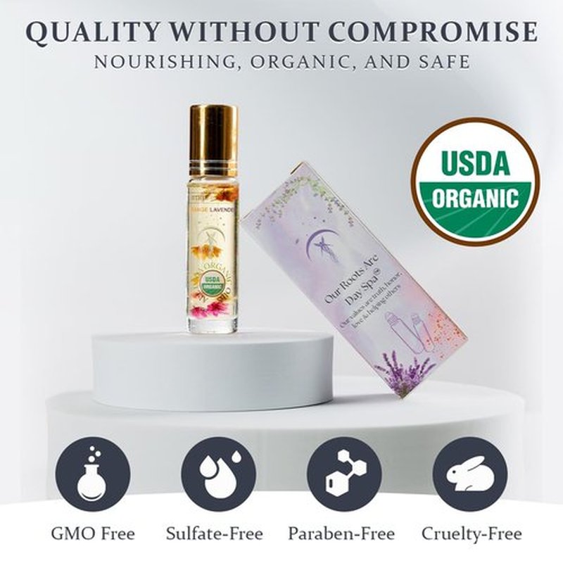 APARASCENT Orange Lavender Organic Nail Cuticle Oil Roll On with Jojoba, Coconut MCT, and Rosehip for Nail Hydration, Growth & Strength, Travel Size Keychain(0.34 Fl Oz)