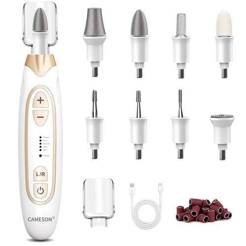 Cordless Electric Nail File Set, Rechargeable Toe Nail Buffer and Sander, Toenail Grinder for Thick Toenails, Manicure Pedicure Drill Kit, Hand Feet Nails Care Tool for Women Men Seniors Human