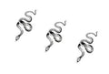 Fashion Realistic Big Size Black Snake Temporary Tattoo Stickers for Women Men Waterproof Fake Tattoo Waist Body Forearm Arm (Pack of 3)