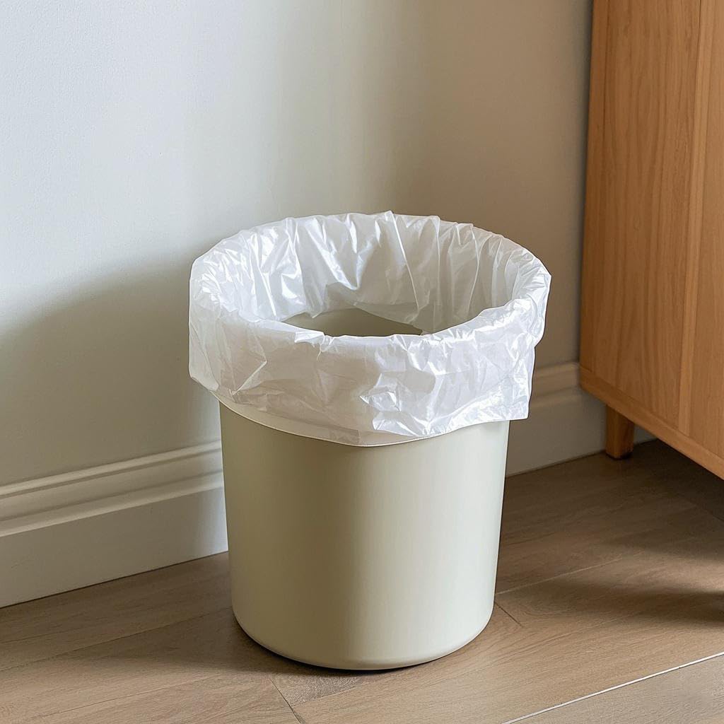 Small Trash Bags 4 Gallon - 100 Count 4 Gallon Trash Bag, Unscented Small Garbage Bags Bathroom Trash Bags, White 4 Gal Trash Can Liners