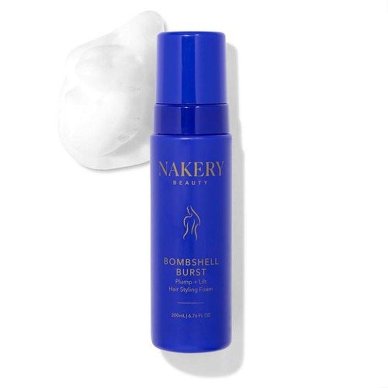 Nakery Bombshell Burst Hair Foam - Volumizing Mousse for Curly & Straight Hair | Lightweight, Biotin & Keratin Formula