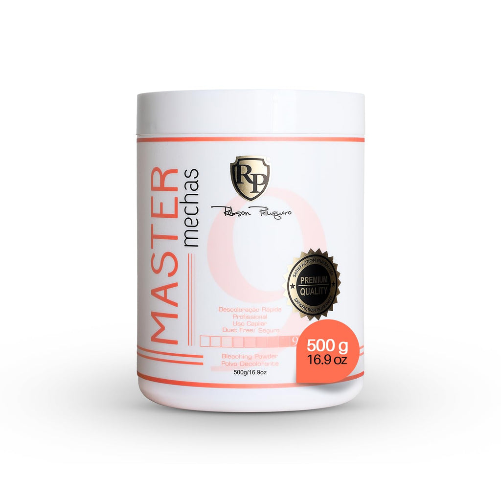 Robson Peluquero Master Mechas Dust-Free Hair Bleach Powder 500g | Fast, Clean & Controlled Lift | Bleach for Hair, Keratin & Amino Acid Fiber Protection for Highlights, Balayage & Global Blonding