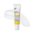 IT Cosmetics Hello Sunshine Invisible Sunscreen for Face SPF 50 - Sunscreen, Hydrating Serum & Makeup Primer - 1% Pro-Vitamin B5 & Hyaluronic Acid - HSA/FSA Eligible - No White Cast - 0.5 fl oz