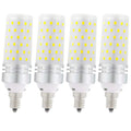 stvono 4 Pack E12 LED Bulb, 16W Candelabra LED Light Bulbs 100 Watt Equivalent, Daylight White 6000K, 1500lm, Non-Dimmable, LED Chandelier Bulbs for Ceiling Fan, Home Lighting