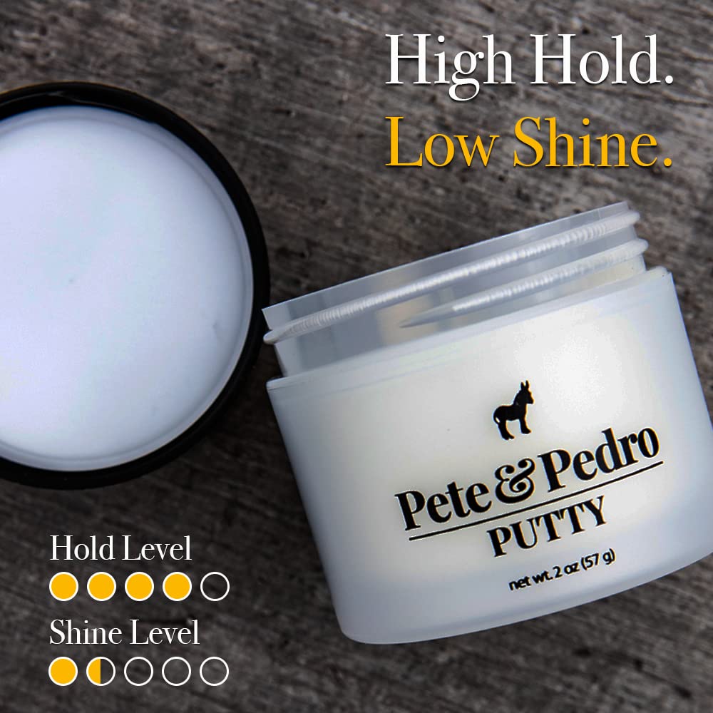 Pete & Pedro SOFT PUTTY - Hair Putty for Men | Strong Hold and Matte Low Shine Finish, Softer Texture & Consistency For Easier Hair Styling | As Seen on Shark Tank, 2 oz.