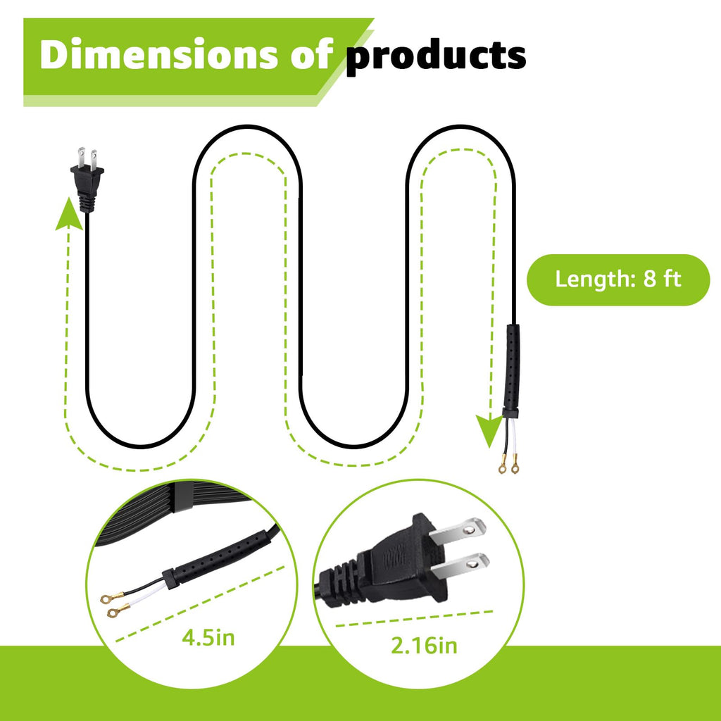 Replacement Hair Clippers Power Cord for Oster Classic 76 Clippers – Durable,Flexible Professional Hair Clippers Cord 8FT