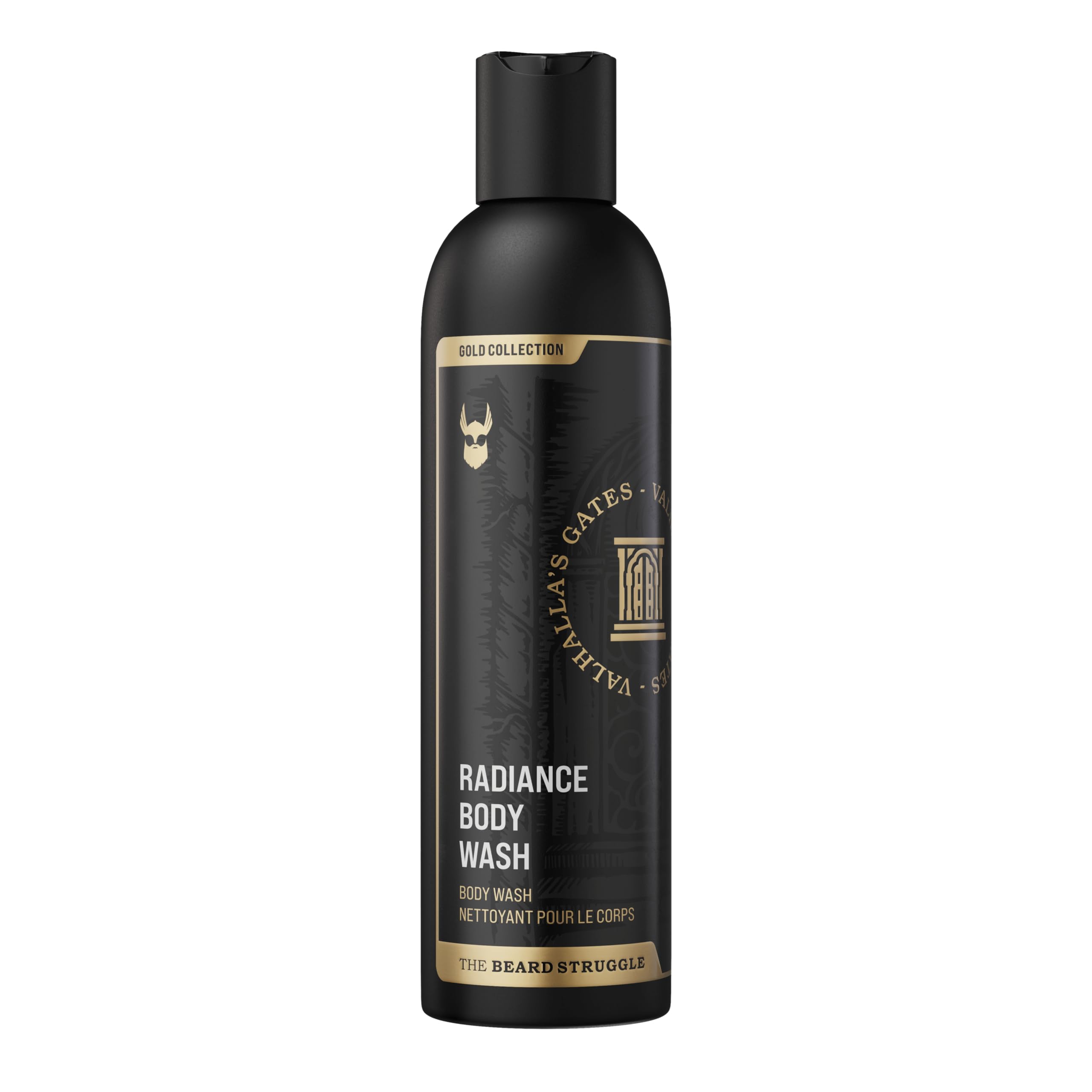 The Beard Struggle Men's Body Wash Valhalla's Gates - Gold Collection - Skin Cleaning Agent - Natural Body Wash - Shower Gel Liquid Soap - 240 mL / 8 US. fl. oz.