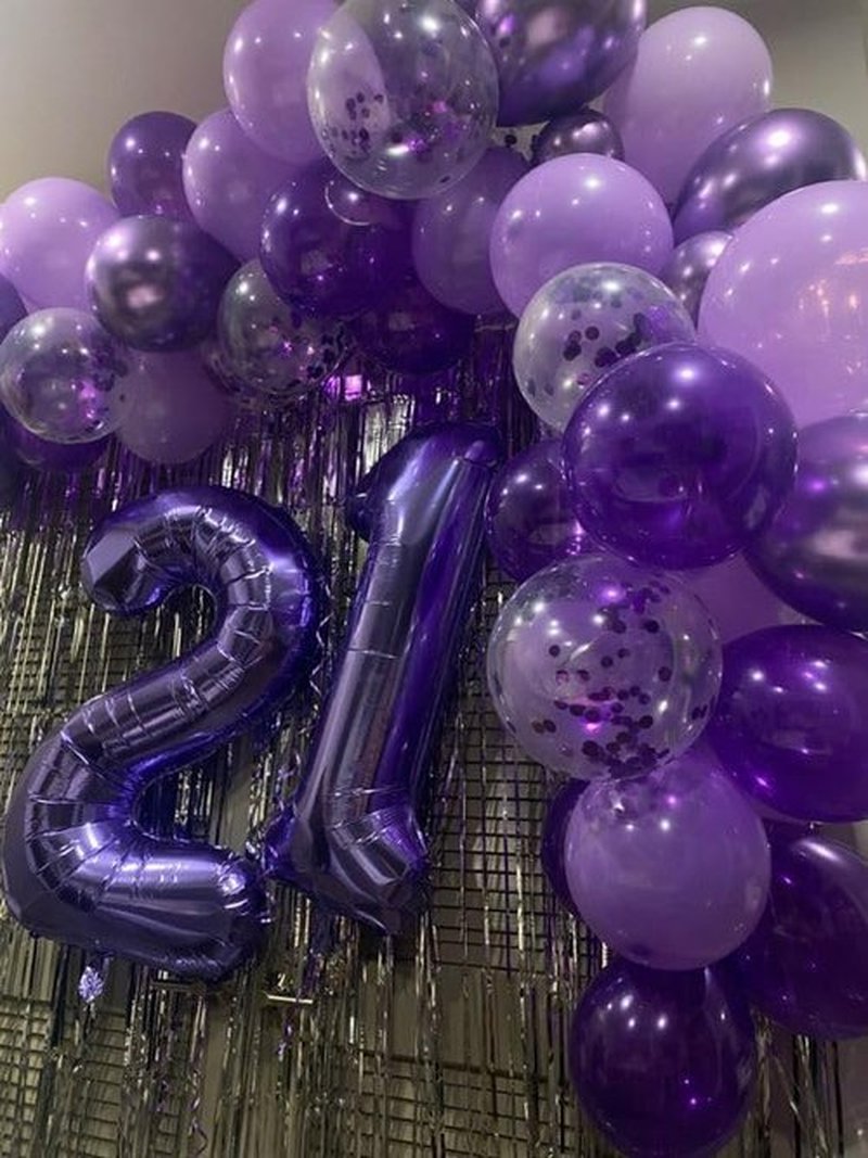 Purple Number 40 Balloon - 40 Inch Birthday Decoration for 40th Party | Perfect for Girls & Boys