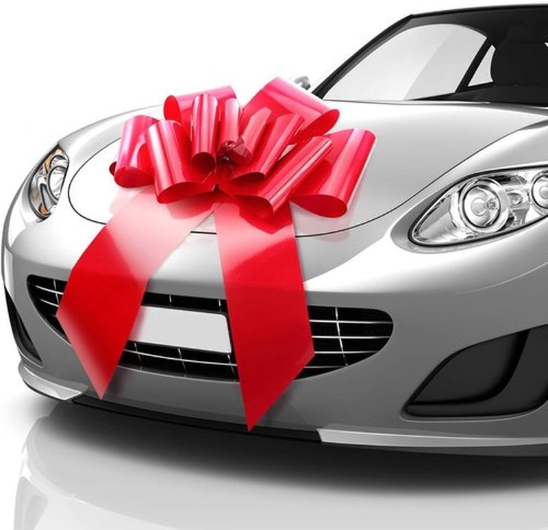 Mifflin-USA Big Red Car Bow - 23 Inch Giant Gift Bow for Birthdays & Christmas Decor