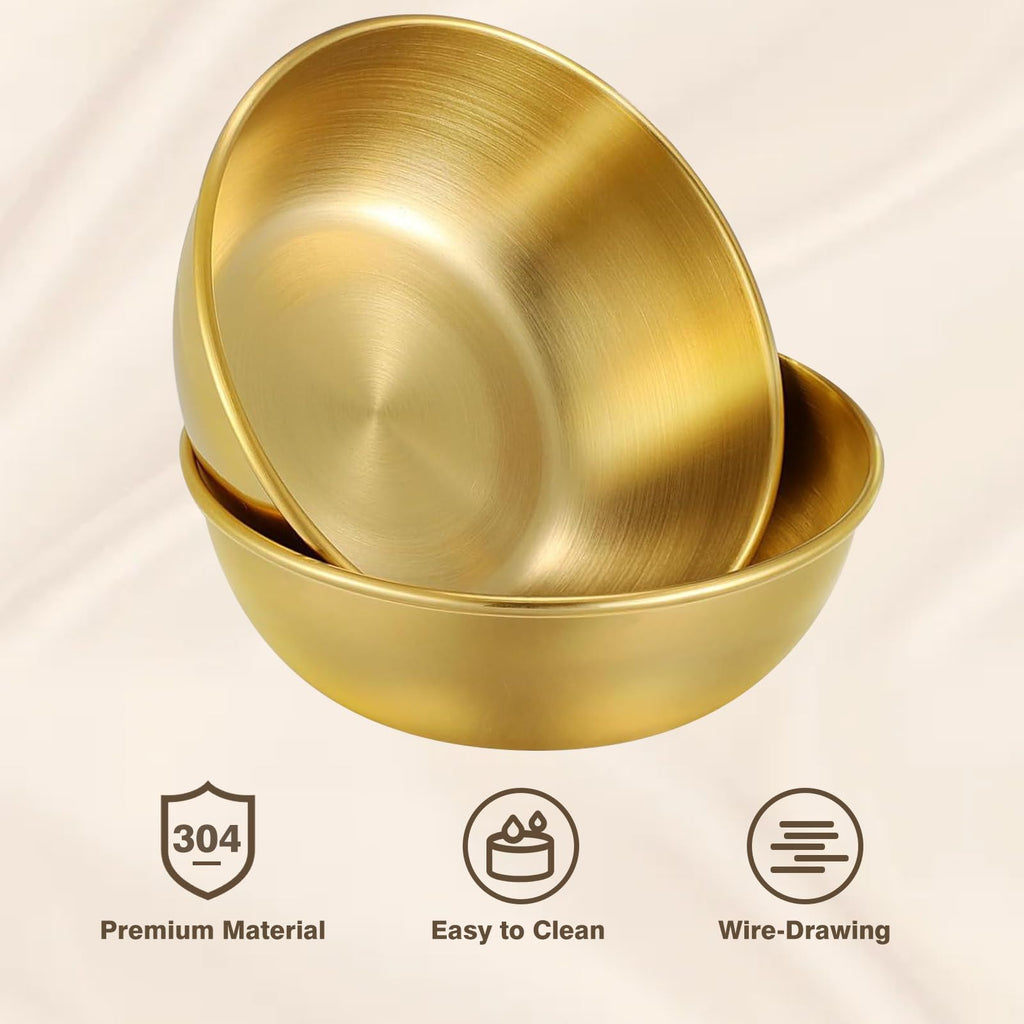 ZXBMS 12 Pack 3.2 Inch Gold Stainless Steel Dipping Bowls – Small Bowls for Dips, Soy Sauce, Condiments, Appetizers, Facial Bowl for Esthetician Use