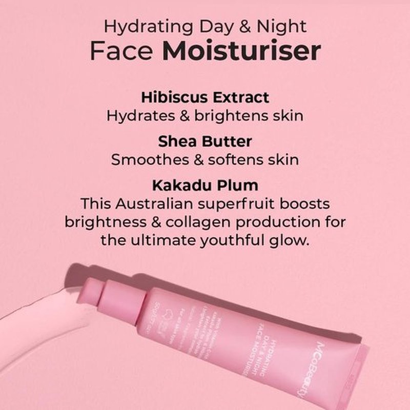 MCoBeauty - Hydrating Face Moisturizer - Plump, Firm, and Brighten Skin - Hyaluronic Acid & Vitamin C - Vegan & Cruelty-Free