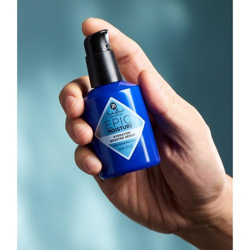 Jack Black Epic Moisture Hydration Booster Serum - Lightweight Men's Face Moisturizer & Anti-Wrinkle Care, 2 Fl Oz