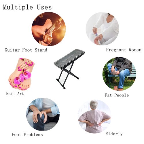 Pedicure Foot Rest Stand, Beauty Footrest for Pedicures, Toenail Care Stand With Non-Slip Rubber, Adjustable Foot Pedal, Pedicure Foot Stand for Home Foot Spa