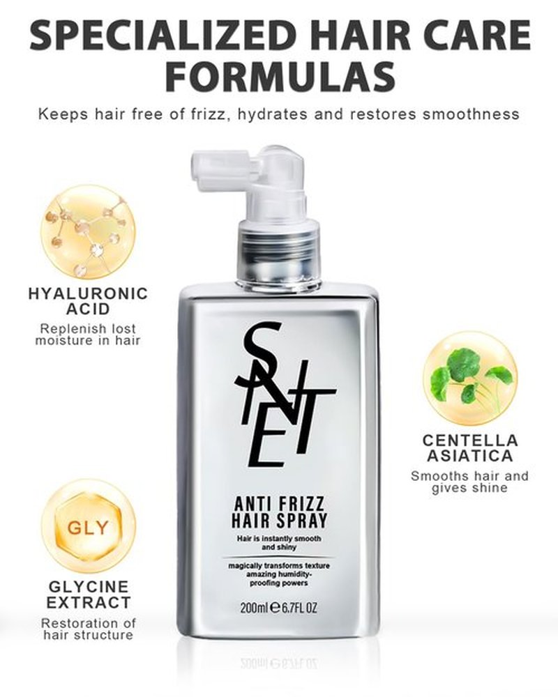 Regine Switzerland Anti-Frizz Smoothing Spray - Humidity Control, Shine & Split End Repair | 6.7 fl oz