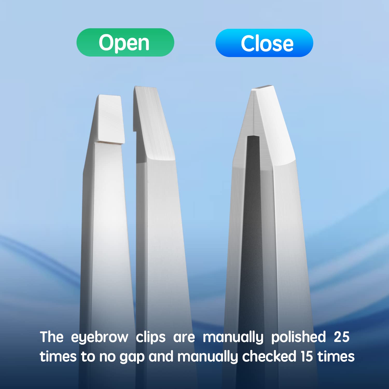 Velodios Professional Precision Tweezers for Women and Men, Stainless Steel Flat Tip Tweezers for Eyebrow, Facial Hair,Chin Hair and Ingrown Hair Removal