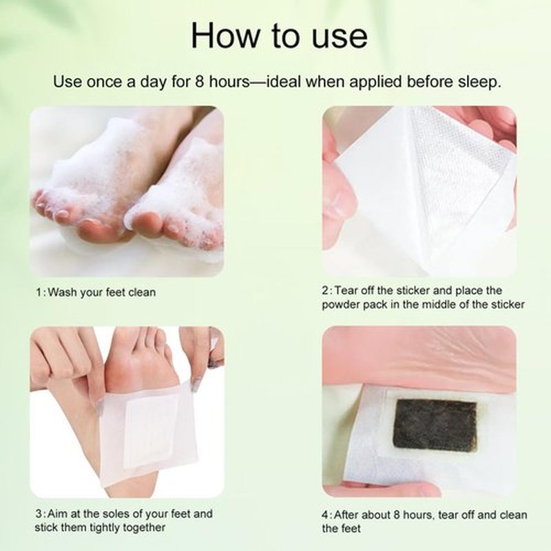 (30 Pads) Deep Cleansing Foot Pads for Better Sleep, Natural Bamboo Foot Patch | Relieve Stress, Improve Sleep and Relaxation