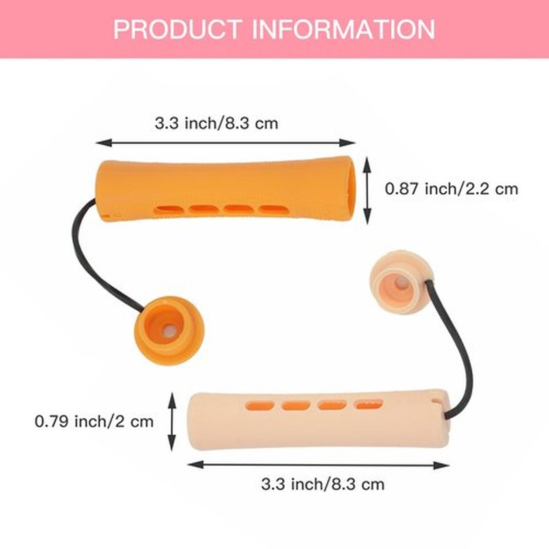 Perm Rods Set for Natural Hair Plastic Cold Wave Rods Orange Perm Rods for Long Short Hair Rollers Hair Curling Rods for Women Hair DIY Hairdressing Tools (40 Count, Orange+Beige)