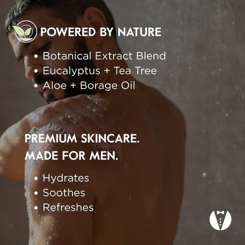 GROOM 3-in-1 Hair, Face & Body Wash for Men | Organic Aloe & Essential Oils | Gentle, Plant-Based Cleanser for Shower, Shave & Skin | Fresh Scent | 12 oz