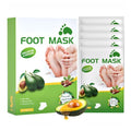 Dr.Pedi Foot Mask for Cracked Feet Repairing Foot Moisturizing Masks For Dry Feet Hydrating Foot Care Treatment with Avocado Oil 5 Pairs