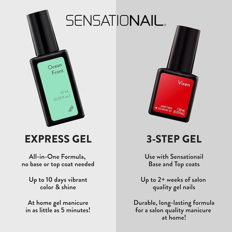 Sensationail Gel Color Nail Polish, Un-Teal The End, Blue, No Dry Time, Quick Cure, Glossy Finish, Up To 2 Weeks, Salon Quality At Home Nails, Use With LED/UV Lamp, Includes Manicure Stick, 0.25 Fl Oz