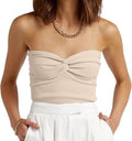 EFAN Women's Tube Tops - Cute Strapless Crop Top for Summer Beach Vacation | Y2K Style, Sleeveless