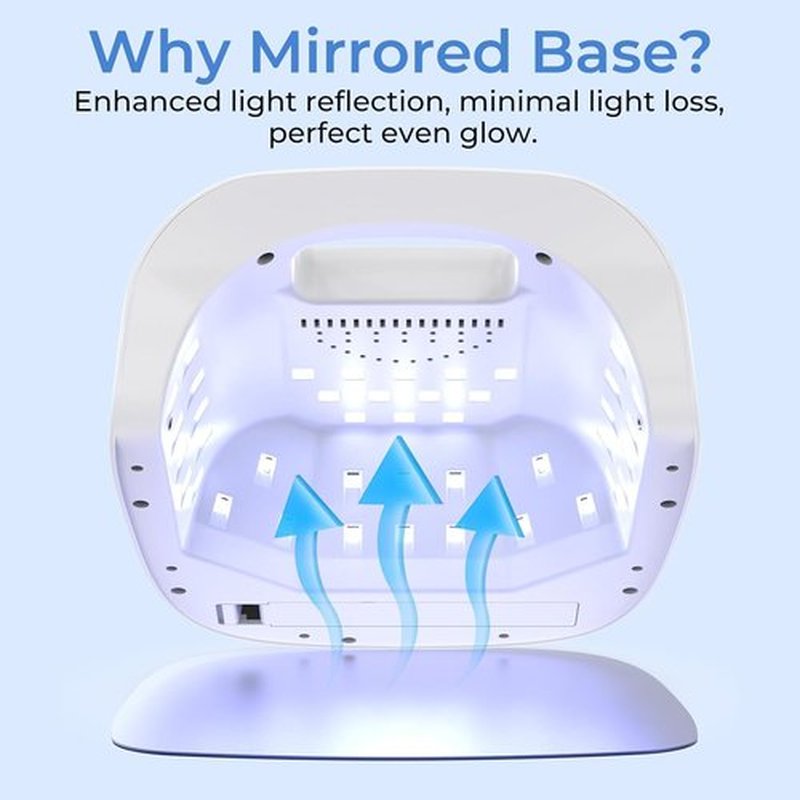 NAILGIRLS Cordless Nail Lamp, 60W Rechargeable UV Nail Light for Gel Nails with Metal Base, Portable Wireless LED Nail Dryer Fast Charger Curing Lamp 3 Timers for Salon or Home