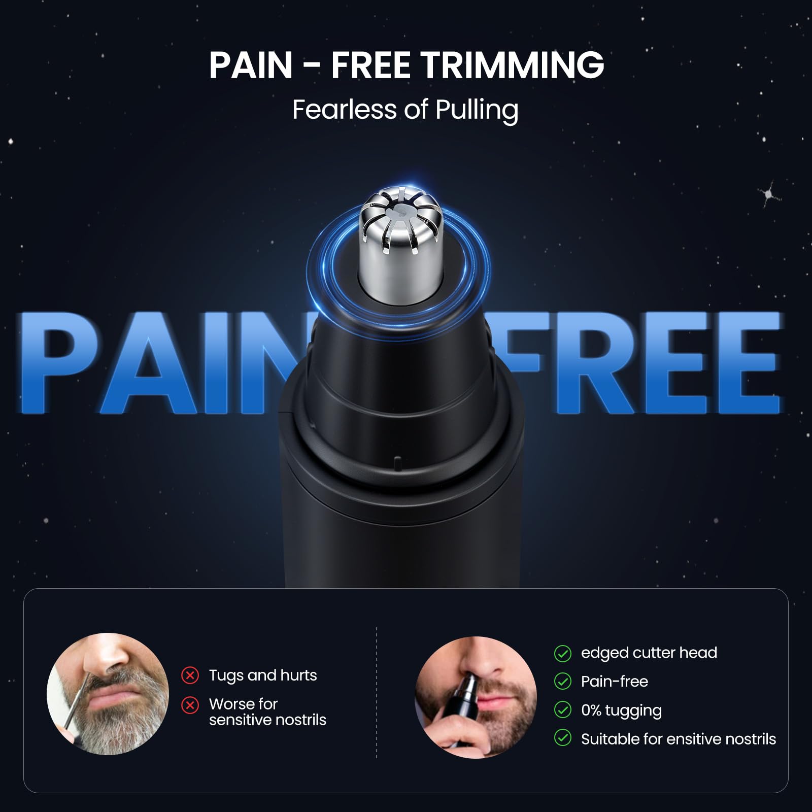 SUERBEATY Nose Hair Trimmer for Men Rechargeable, LED Display