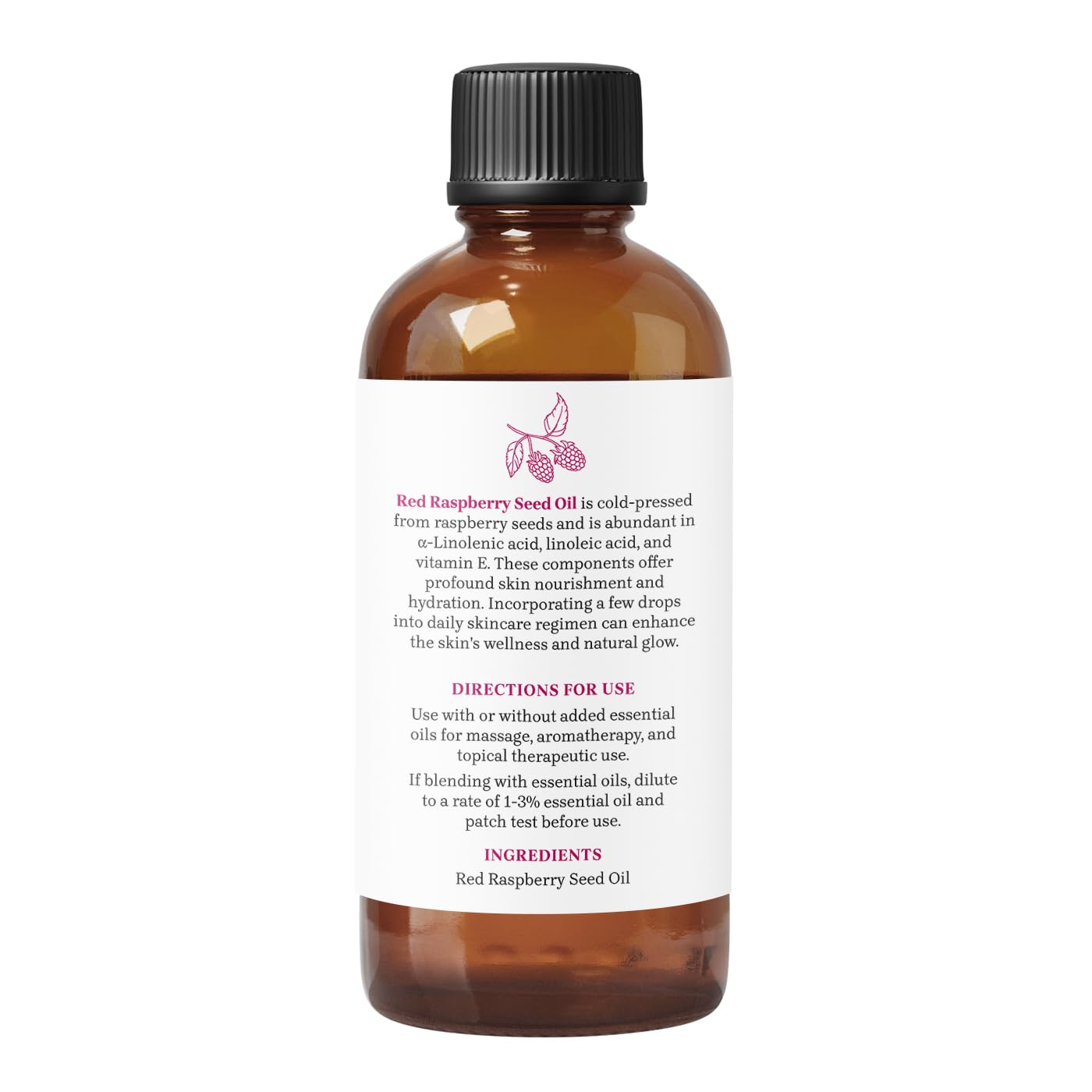 Red Raspberry Seed Oil by Essential Delights - Cold Pressed Carrier Oil | for Skin, Face, Body, Hair Revitalization | Vegan & Cruelty Free (4 Fl.Oz.)