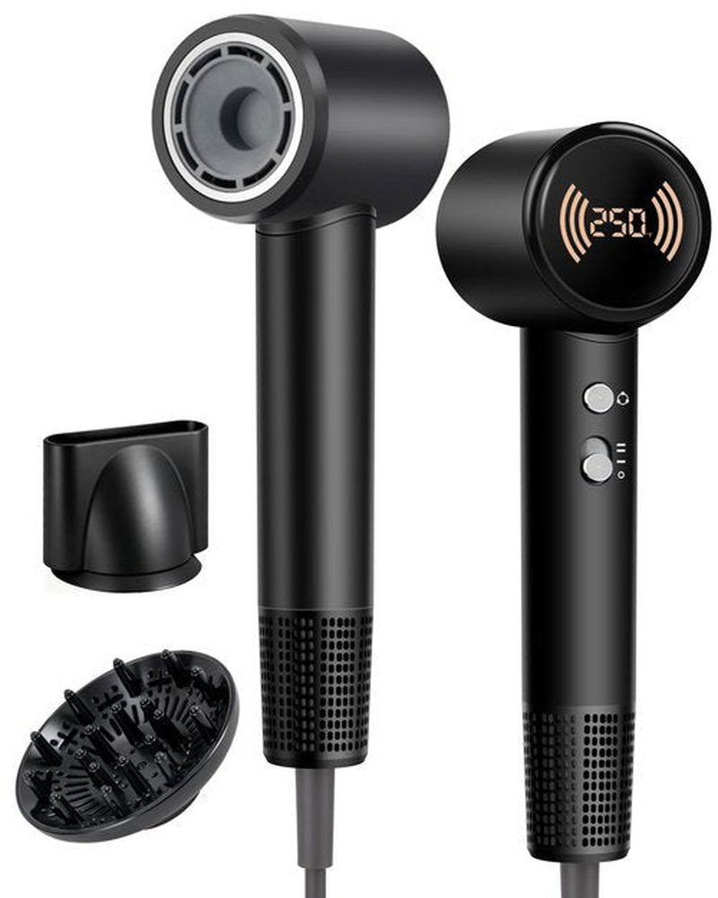 Hair Dryer, 160000 RPM High-Speed Blow Dryer with Diffuser & Nozzle, 500M Ionic Hair Dryers for Women, Professional Hairdryer for Fast Drying, Quiet Portable Travel Hair Dryer, Home & Salon Use