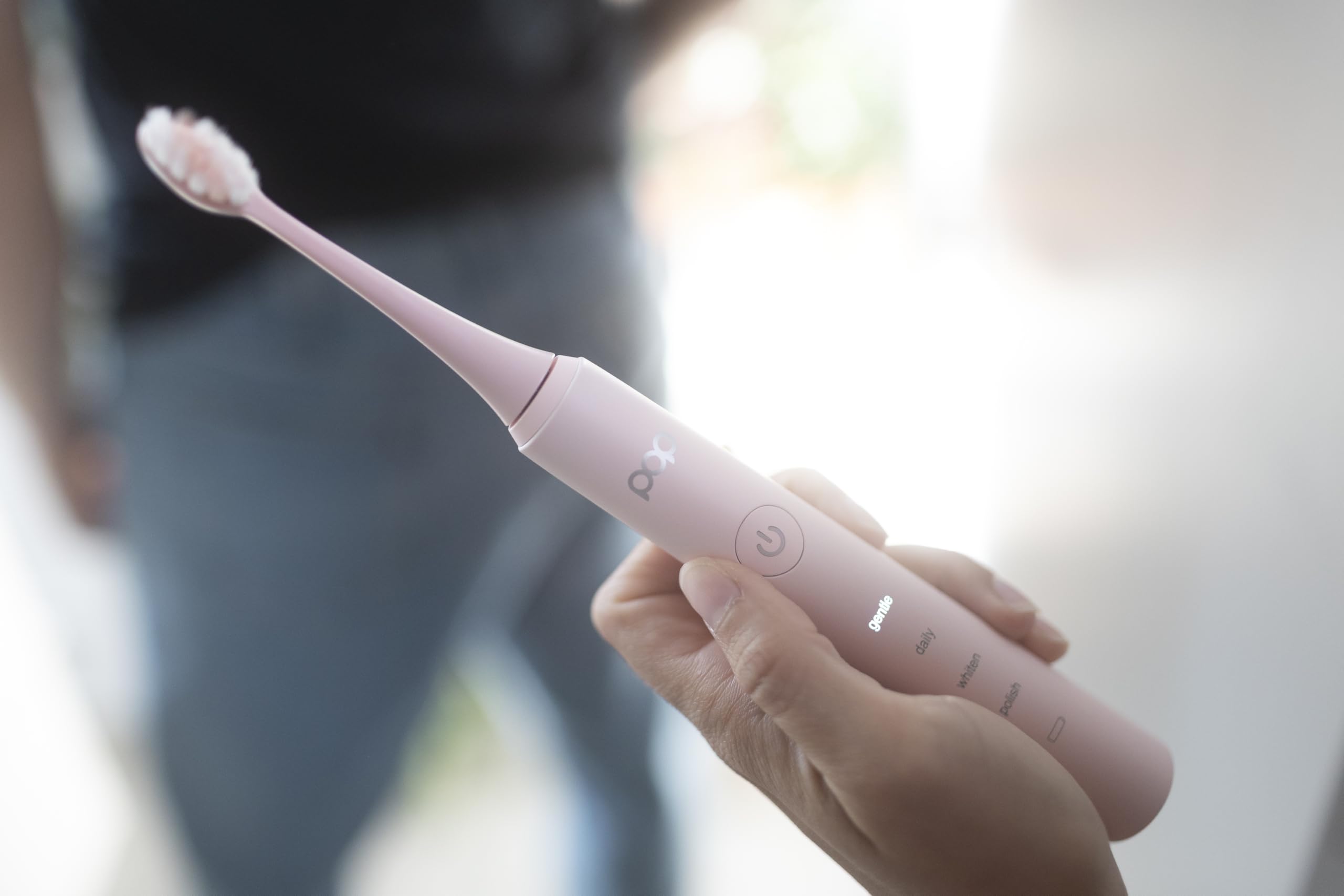 Pop Sonic Pro 2.0 Electric Toothbrush (Pink) Rechargeable Sonic Toothbrush with 45,000 Vibrations Per Minute & 4 Cleaning Modes for Adults & Kids with Long Lasting Dupont Nylon Bristles
