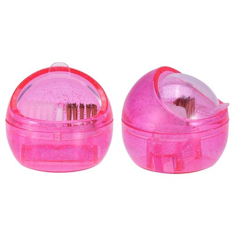 Portable Nail Drill Bit Cleaning Box, Manicure Tool Storage Case with Brush for Dust Removal, Professional Polishing Head Cleanser