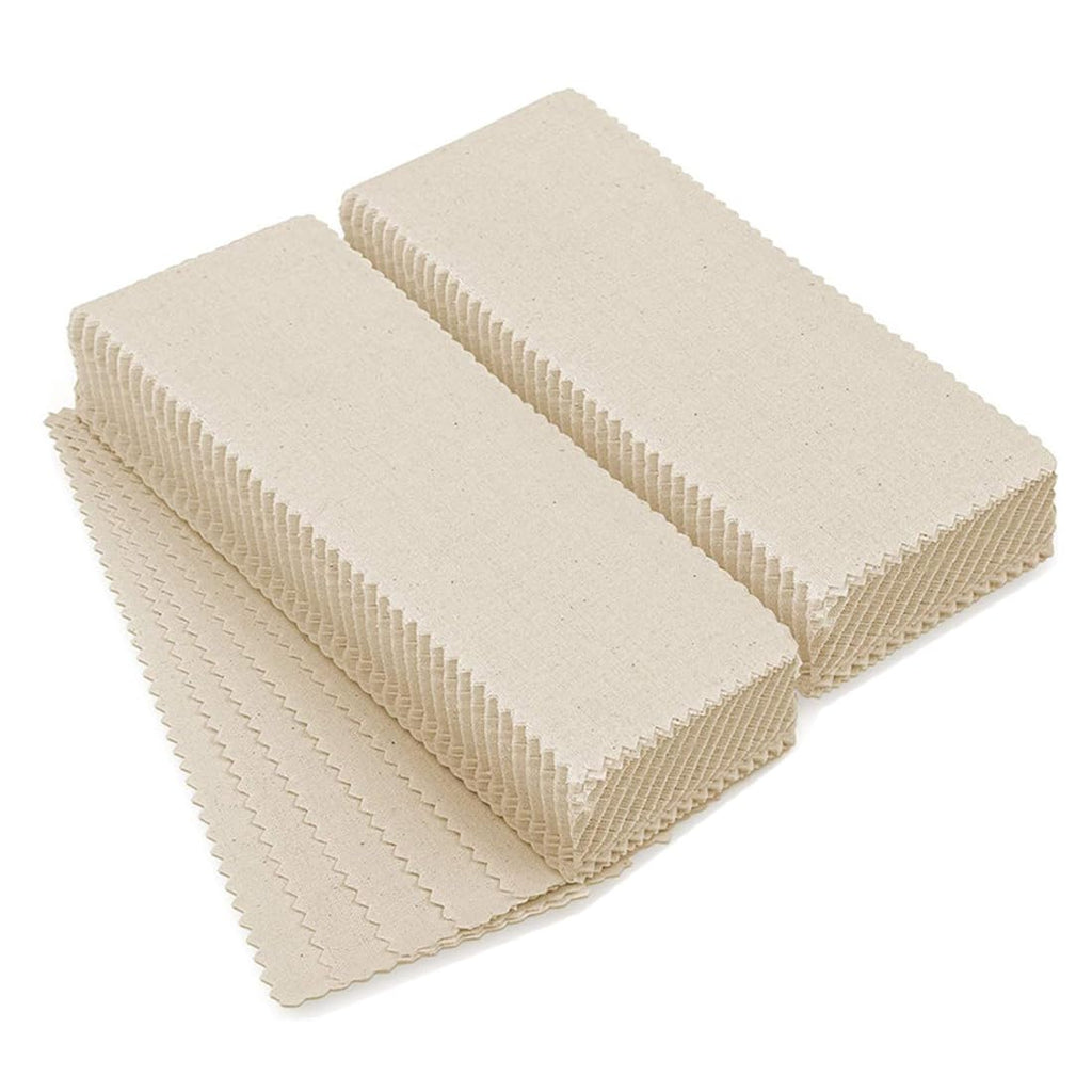 Natural Hair Removal Strips, Body and Facial Muslin Epilating Cotton Cloth Wax Strips, Large Precut Waxing Strips Bulk for Women Men (100 Pack)