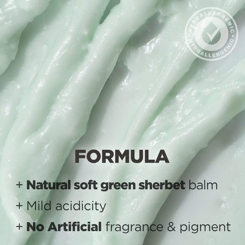 KSBC HYGGEE Soft Reset Green Cleansing Balm - Vegan Gentle Makeup Remover Sherbet Milky Oil Based Cleanser, Tea Tree Extract & Jojoba Oil, Hypoallergenic for Sensitive Skin, 3.38oz.