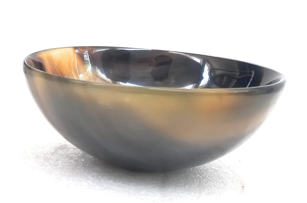ALADEAN Real Horn Shaving Bowl for Men - Natural Horn Beard Shaving Accessories for Personal Parlour Saloon Use - Gift for men