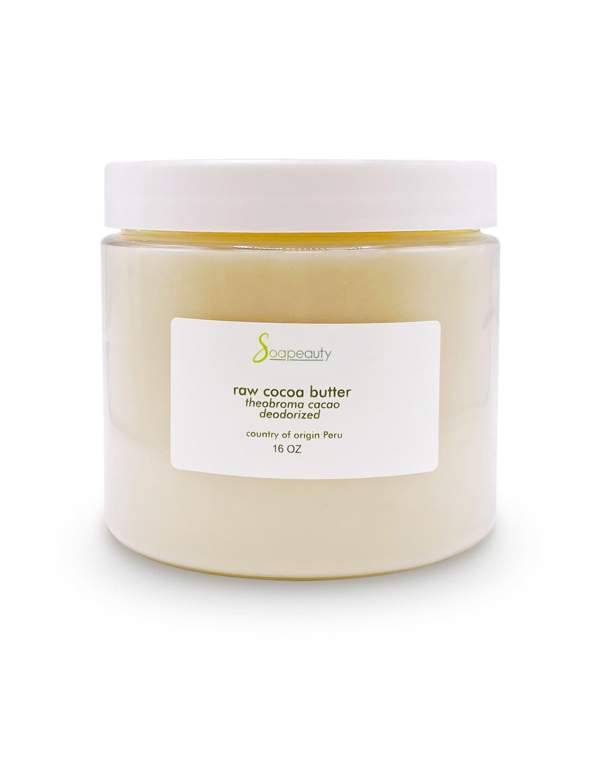 Soapeauty Cocoa Butter Raw Refined Deodorized 100% pure natural | Body, Hair & DIY Recipes, Lip Balms, Lotions, Creams, Stretch Marks | Non GMO, No Preservatives, Vegan | 16 oz/1 Pound