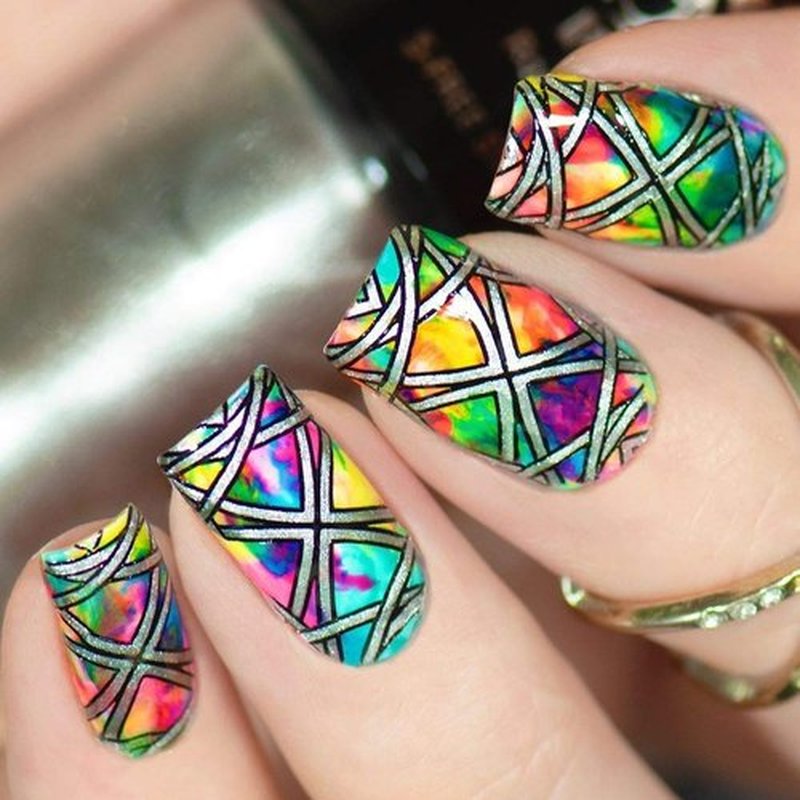 PUEEN MOST WANTED Stamping Polish Collection Set Big 5-FREE Formula Nail Color Lacquer (601 - Silver Dust + 603 - Golden Delicious) - BH000871