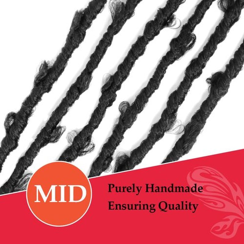 CISINPO Butterfly Locs Crochet Hair with Curly Ends 30 Inch, 6 Packs Boho Distressed Locs Hair Extensions, Bohemian Goddess Faux Butterfly Braids Can be Used for Wigs (1B, Natural Black)