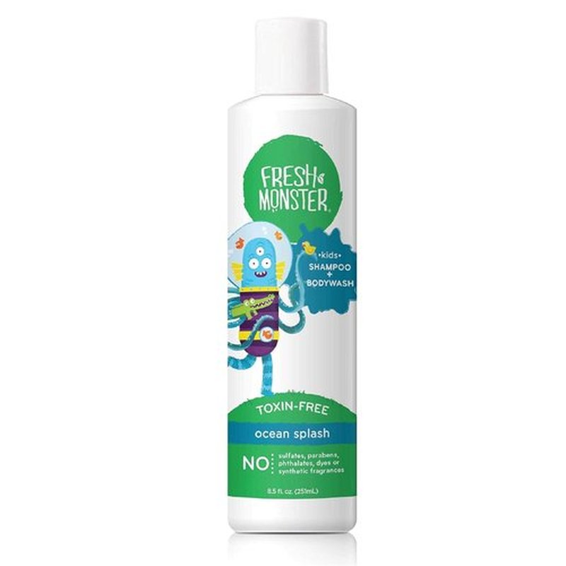 Fresh Monster 2-in-1 Kids Shampoo & Body Wash - Ocean Splash, 8.5oz | Toxin-Free & Hypoallergenic