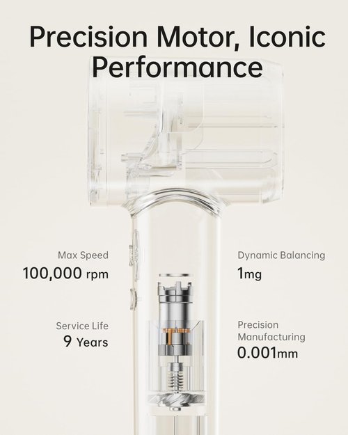 Laifen SE Lite Hair Dryer - Fast Drying Negative Ionic Technology | Lightweight Design & 2 Nozzles