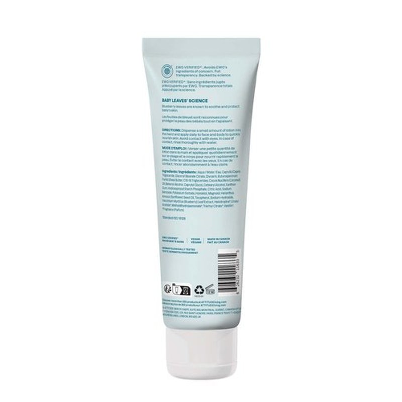 ATTITUDE Baby Lotion, EWG Verified Moisturizer, Dermatologically Tested Moisturizing Cream, Vegan and Cruelty-Free, Good Night Scent, 8 Fl Oz