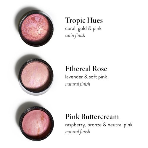 Laura Geller New York Baked Blush-N-Brighten - Ethereal Rose Travel Size Blush for Radiant Glow